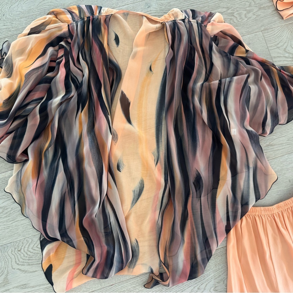 NWT Yolanda Lorente hand painted 100% silk 4 piece set size small - Picture 5 of 16